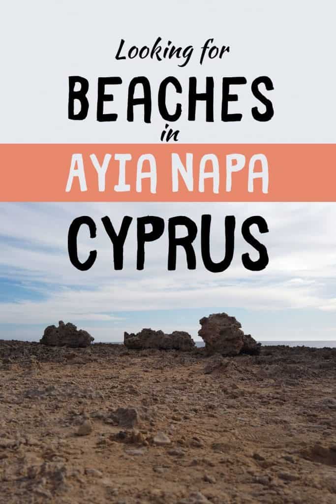 Pinterest graphic for this article: Beaches in Ayia Napa, Cyprus