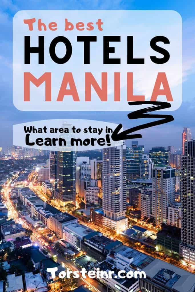 pinterest optimized image: the best hotels in manila, makati