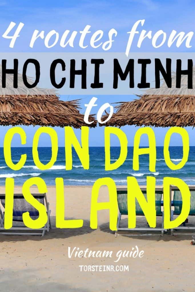 Pinterest image reading 4 routes from Ho Chi Minh to Con Dao Island Vietnam Guide