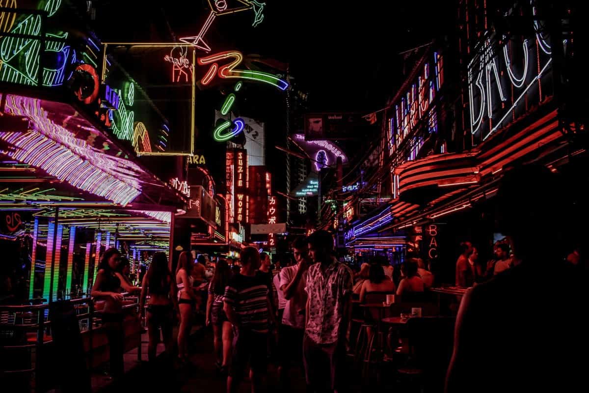 bangkok party street at night