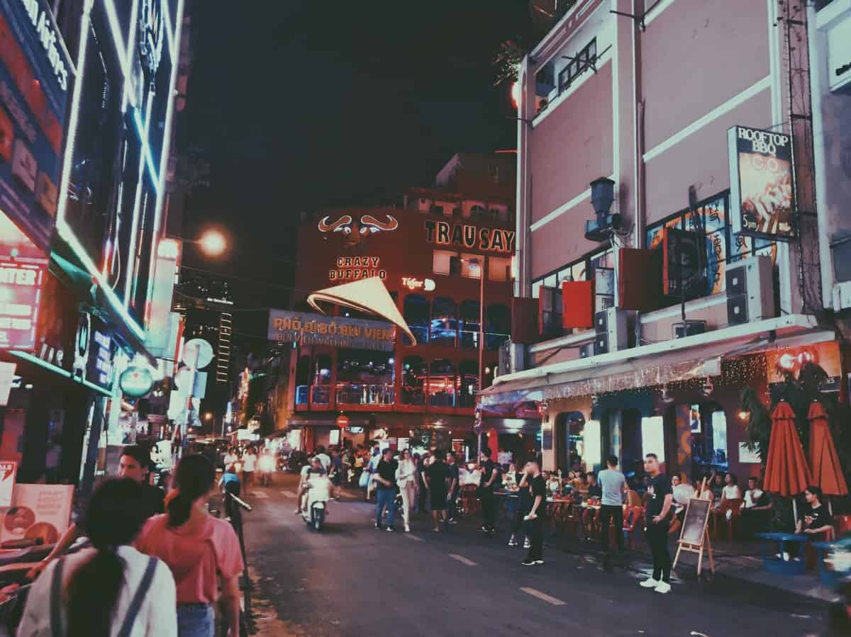 Stock photo of ho chi minh city at night
